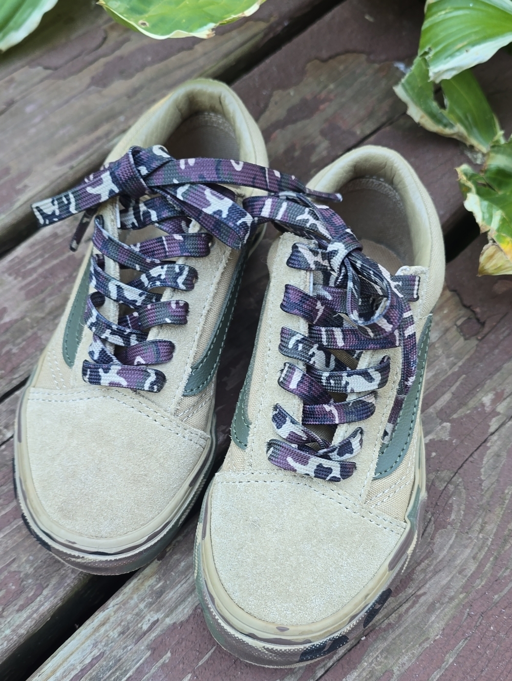 Vans Old Skool Skate Shoes, Camo Size 12